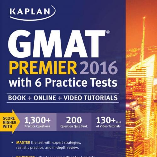 Kaplan GMAT Premier 2016 with 6 Practice Tests