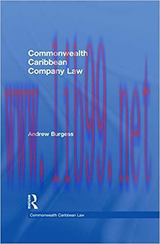 Commonwealth Caribbean Company Law (Commonwealth Caribbean Law) 1st Edition,