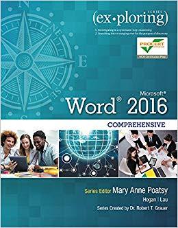 (PDF)Exploring Microsoft Word 2016 Comprehensive 1st Edition