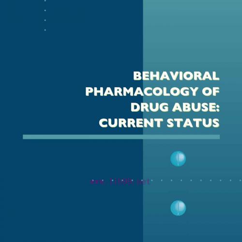 [AME]Behavioral Pharmacology of Drug Abuse: Current Status, Volume 93 (EPUB)