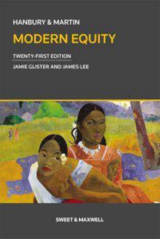 Hanbury & Martin Modern Equity (Classic Series) 21st Edition By Jamie Glister 120Yuan