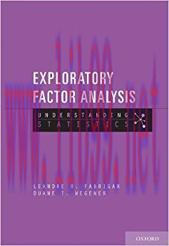 (PDF)Exploratory Factor Analysis (Understanding Statistics) 1st Edition