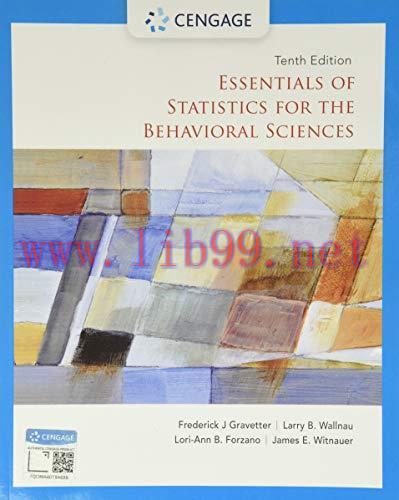 [AME]Essentials of Statistics for the Behavioral Sciences, 10th Edition (MindTap Course List) (...