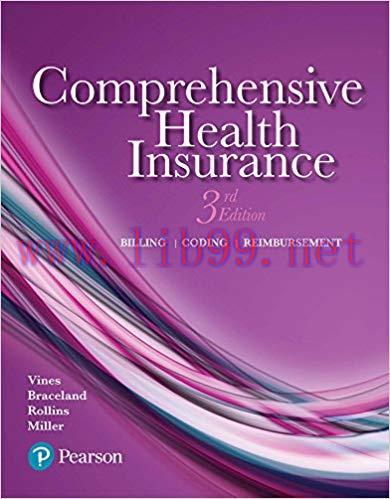 (PDF)Comprehensive Health Insurance: Billing, Coding, and Reimbursement 3rd Edition