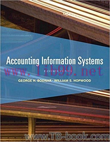 Accounting Information Systems 11th Edition by George H. Bodnar 题库