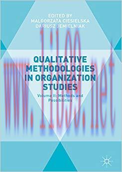 (PDF)Qualitative Methodologies in Organization Studies: Volume II: Methods and Possibilities 1s...
