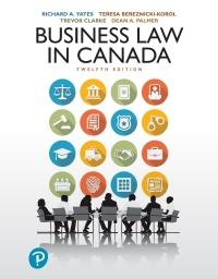 (PDF)Business Law in Canada 12th Edition Canadian Edition by Richard A. Yates