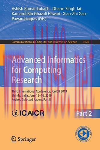 [FOX-Ebook]Advanced Informatics for Computing Research: 3rd International Conference