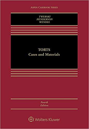 (PDF)Torts Cases and Materials (Aspen Casebook Series)