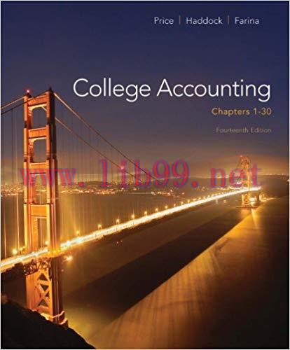 (PDF)College Accounting, (Chs. 1-30) 14th Edition