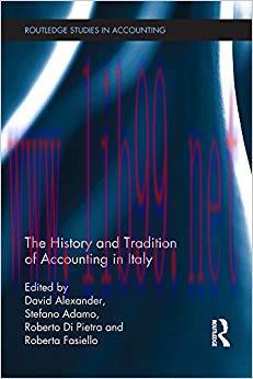(PDF)The History and Tradition of Accounting in Italy (Routledge Studies in Accounting) 1st Edi...