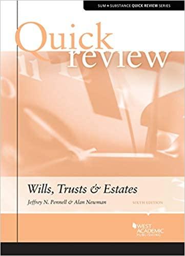 (PDF)Quick Review of Wills, Trusts & Estates (Quick Reviews)