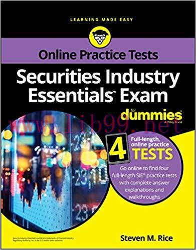 Securities Industry Essentials Exam For Dummies with Online Practice (For Dummies (Career/Educa...