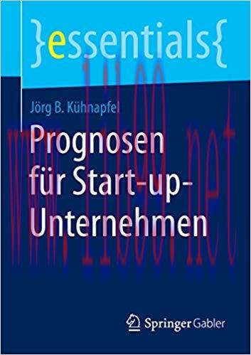 (PDF)Prognosen f&uuml;r Start-up-Unternehmen (essentials) (German Edition) 2015 Edition