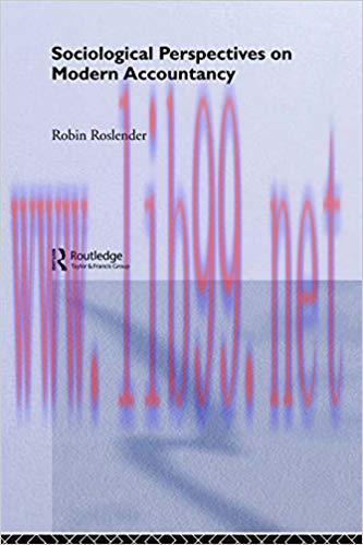 (PDF)Sociological Perspectives on Modern Accountancy 1st Edition