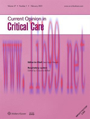 [AME]Current Opinion in Critical Care 2021 Full Archives (True PDF)
