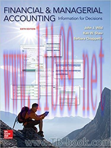 Financial and Managerial Accounting 6th Edition by Ken Shaw 题库