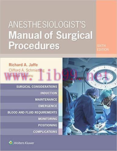 (PDF)Anesthesiologist&rsquo;s Manual of Surgical Procedures 6th Edition