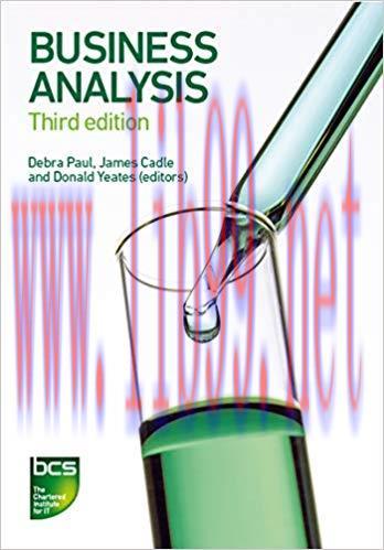 Business Analysis 3rd Edition by James Cadle 课本