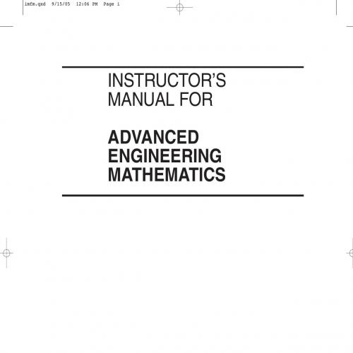 Advanced Engineering Math 9th Edition with Mathematica Computer Manual