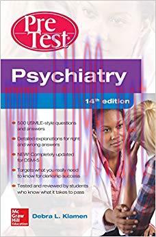 (PDF)Psychiatry PreTest Self-Assessment And Review, 14th Edition 14th Edition