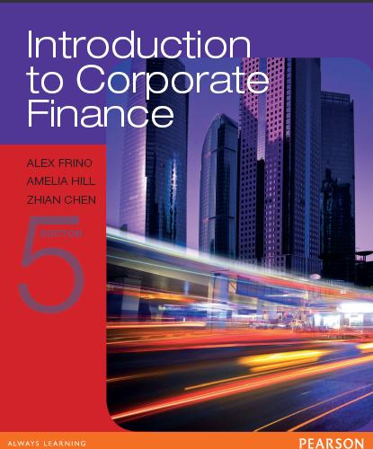 (Solution Manual)Introduction to Corporate Finance 5th Edition by Frino, Hill, Chen(Chapter 1-1...
