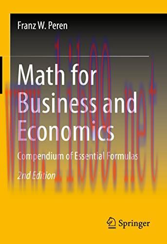 [FOX-Ebook]Math for Business and Economics: Compendium of Essential Formulas, 2nd Edition