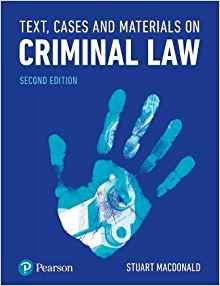 Text, Cases and Materials on Criminal Law, 2nd Edition