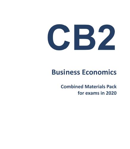 Business Economics Subject CB2 CMP 2020