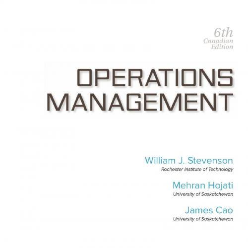 Operations Management 6th Canadian Edition by William Stevenson