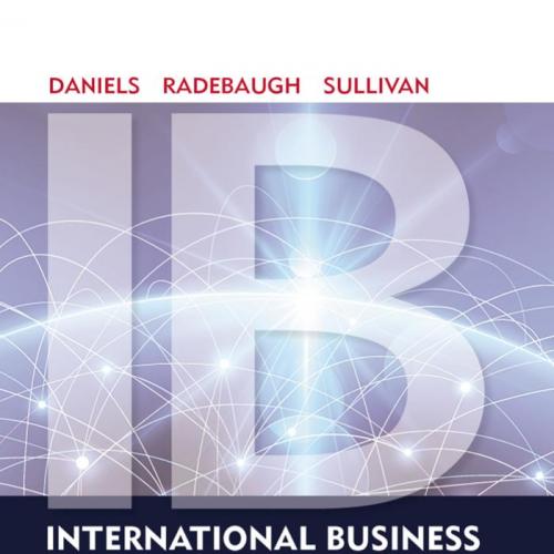 International Business 16th Edition by John Daniels