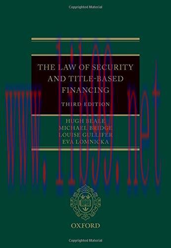[FOX-Ebook]The Law of Security and Title-Based Financing, 3rd Edition