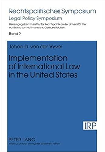 (PDF)Implementation of International Law in the United States 1st Edition by Johan D. van der V...