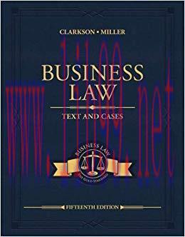 (PDF)Business Law: Text and Cases (MindTap Course List) 15th Edition