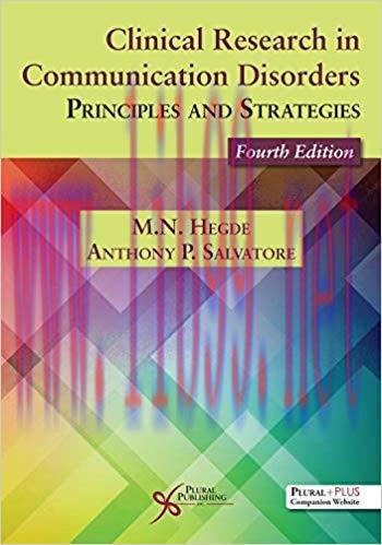 [PDF]Clinical Research in Communication Disorders Principles and Strategies 4th Edition