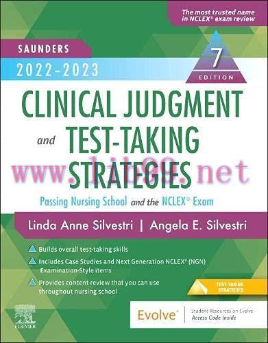 [AME]Saunders 2022-2023 Clinical Judgment and Test-Taking Strategies, 7th Edition (Original PDF...