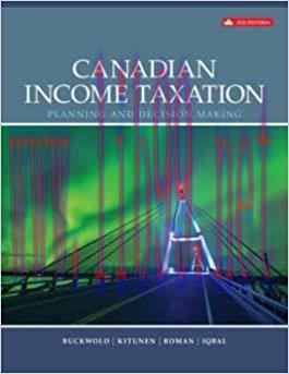 [PDF]Canadian Income Taxation Planning and Decision Making 2022-2023 Edition [Bill Buckwold]