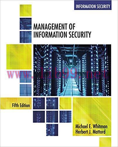 Management of Information Security 5th Edition,