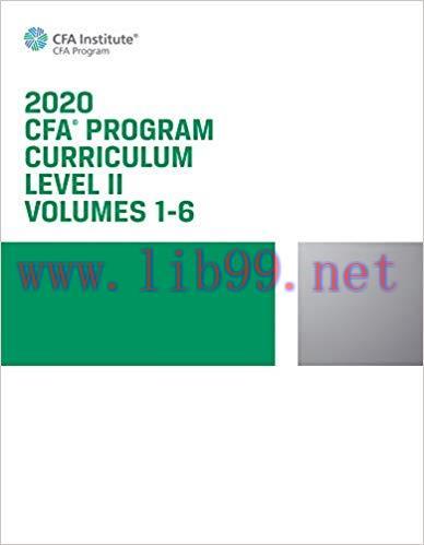 CFA Program Curriculum 2020 Level II Volumes 1-6 Box Set (CFA Curriculum 2020) 1st Edition by C...