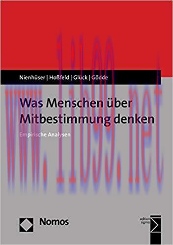 (PDF)Was Menschen &uuml;ber Mitbestimmung denken: Empirische Analysen (German Edition) 1st Edition