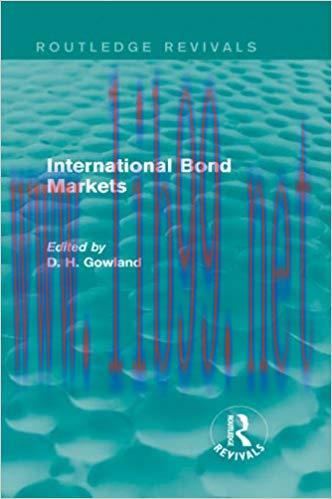 (PDF)International Bond Markets (Routledge Revivals) 1st Edition