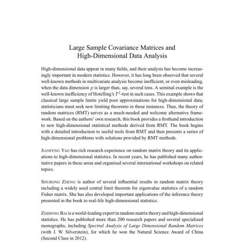 Large Sample Covariance Matrices and High-Dimensional Data Analysis