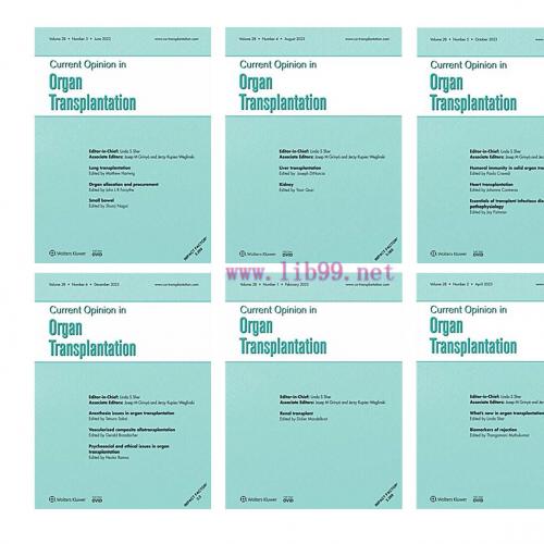 [AME]Current Opinion in Organ Transplantation 2023 Full Archives (True PDF)