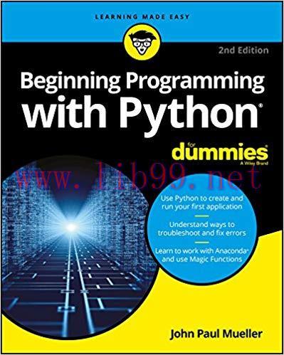 Beginning Programming with Python For Dummies 2nd Edition,