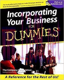 Incorporating Your Business For Dummies 1st Edition,