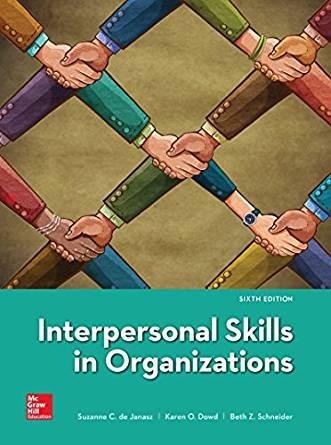 Interpersonal Skills in Organizations 6th Edition[Suzanne de Janasz]