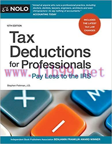(PDF)Tax Deductions for Professionals: Pay Less to the IRS 15th Edition