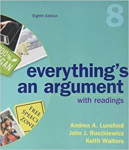 Everything&rsquo;s an Argument with Readings 8th Edition PDF+azw3