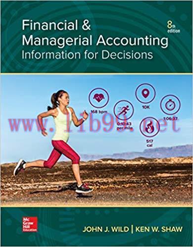 [EPUB]Financial and Managerial Accounting, 8th Edition [John J. Wild]