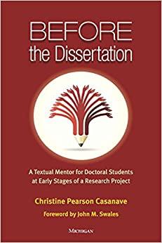 (PDF)Before the Dissertation A Textual Mentor for Doctoral Students at Early Stages of a Resear...